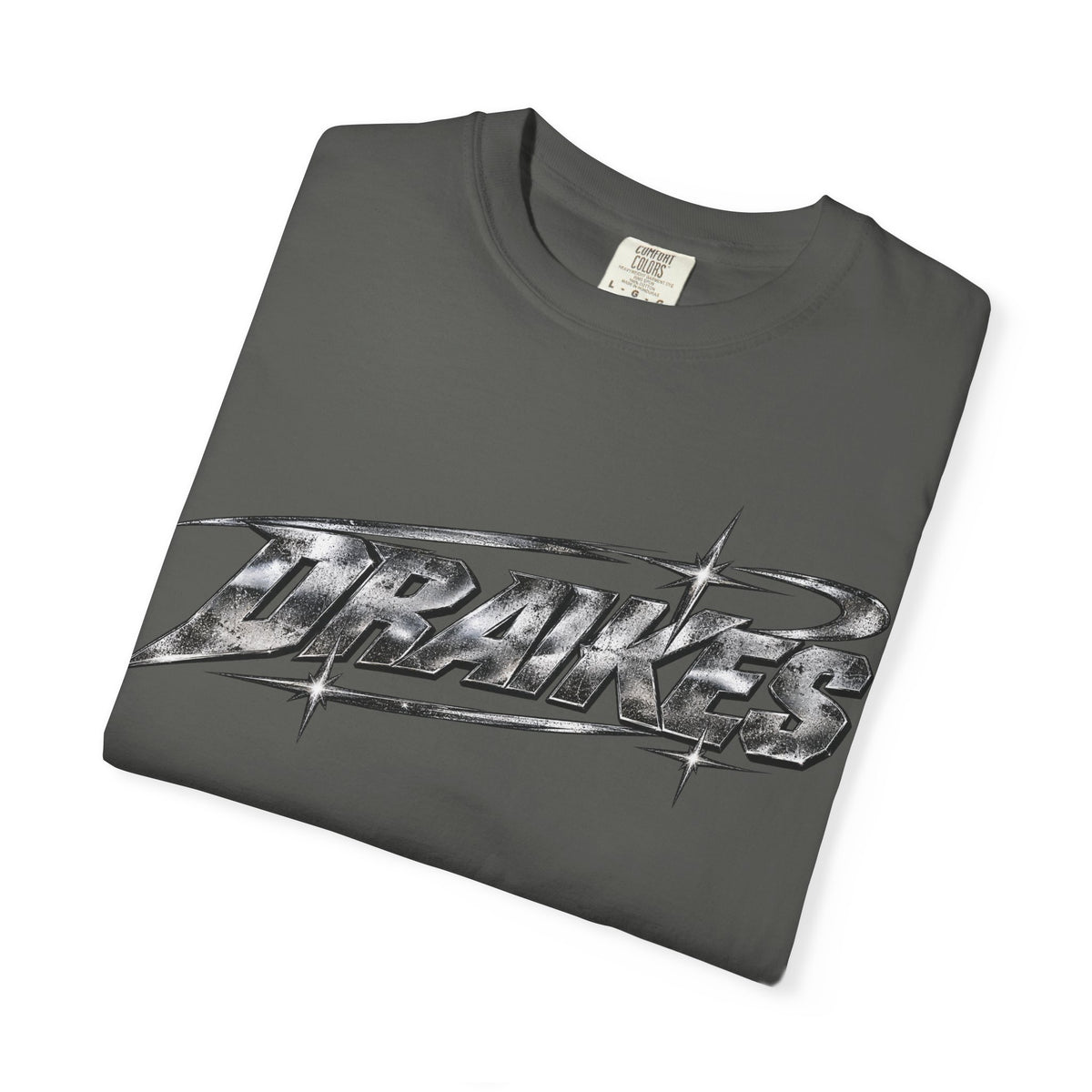 Drakes Chrome Logo T-shirt | Retro Metallic Script