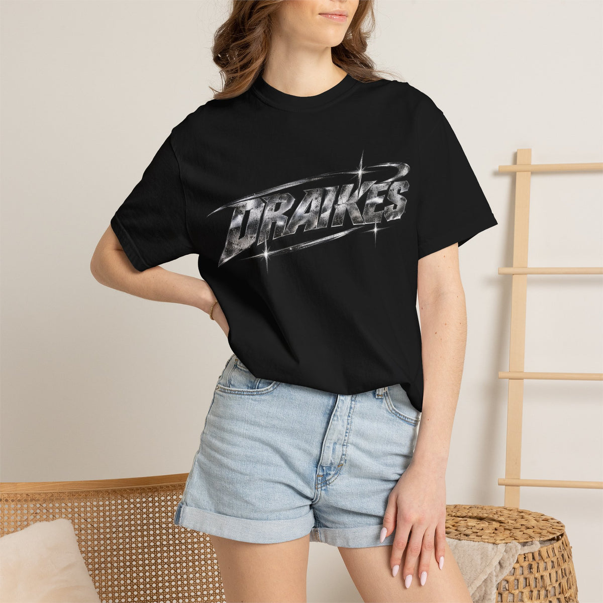 Drakes Chrome Logo T-shirt | Retro Metallic Script