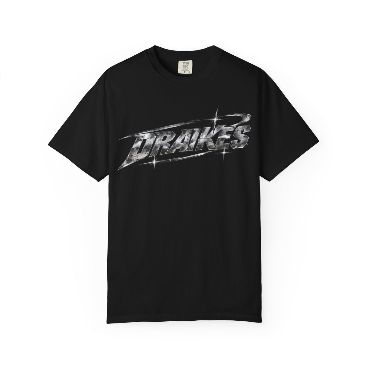 Drakes Chrome Logo T-shirt | Retro Metallic Script