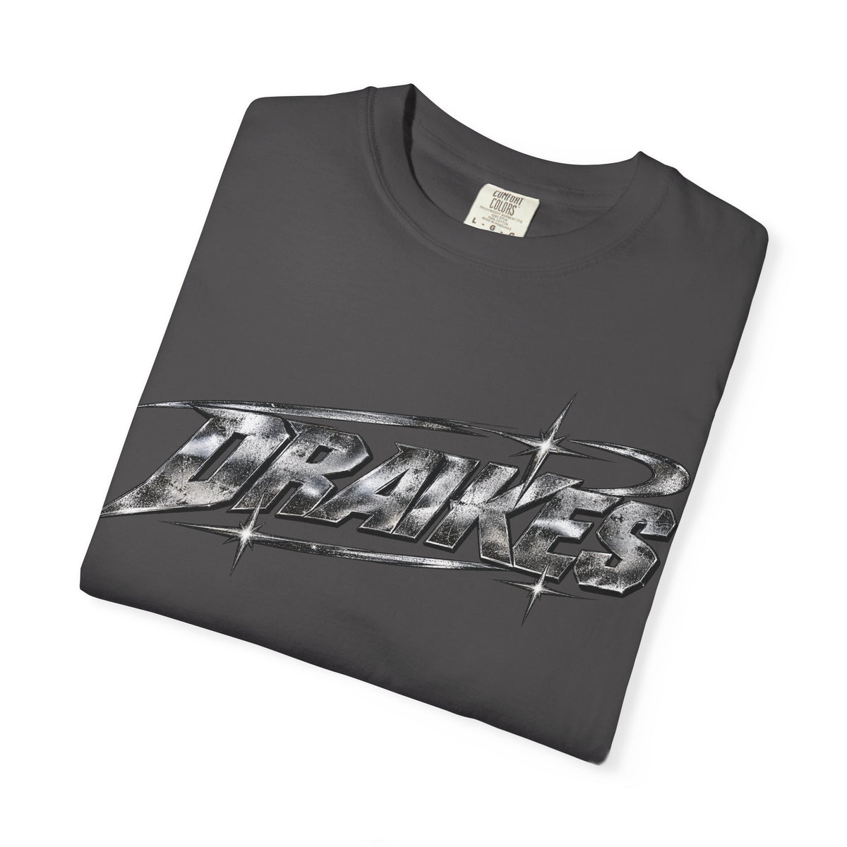 Drakes Chrome Logo T-shirt | Retro Metallic Script