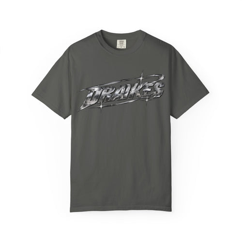 Drakes Chrome Logo T-shirt | Retro Metallic Script