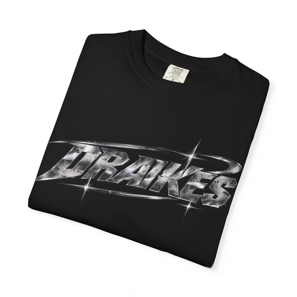 Drakes Chrome Logo T-shirt | Retro Metallic Script