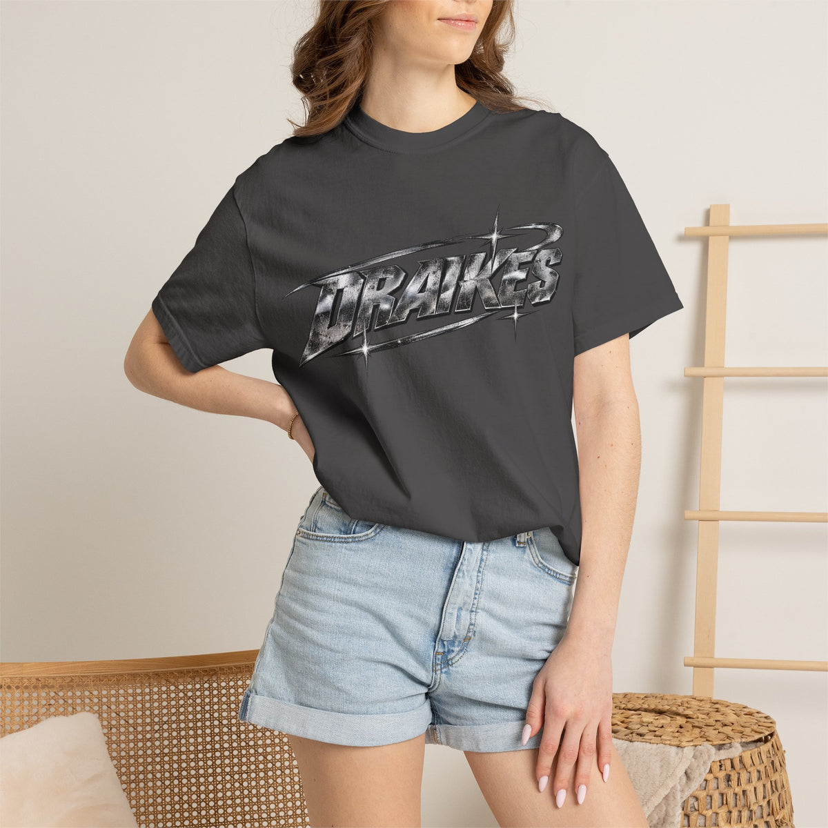 Drakes Chrome Logo T-shirt | Retro Metallic Script